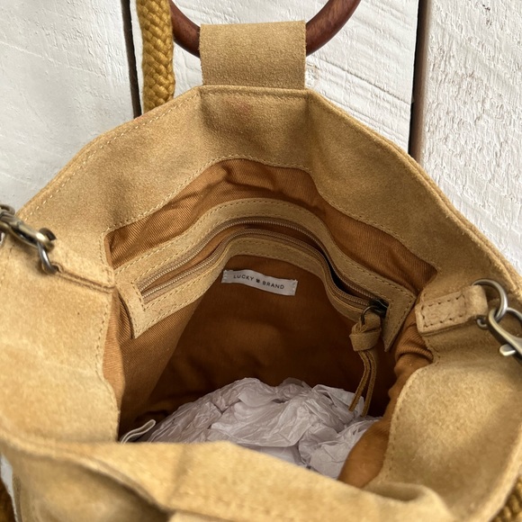 Lucky Brand Tan Suede Bucket Bag - Picture 3 of 8